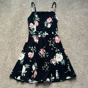 Floral sleeveless skater dress